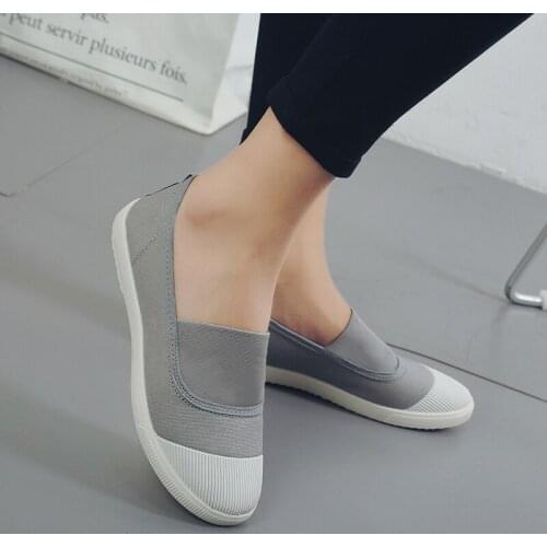 2020 Spring Light Canvas Shoes Women Shoes Slip-on Korean Tide Students Set Foot Pedal FLat Shoes Mujer Chaussure Femme W33-13