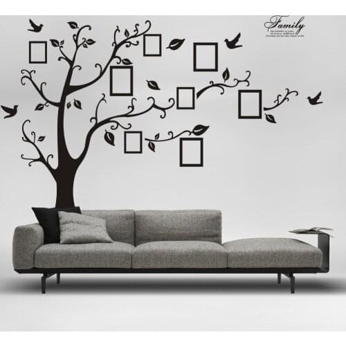 3D Sticker On The Wall Black Art Photo Frame Memory Tree Wall Stickers Home Decor Family Tree Wall Decal