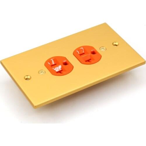 Acrolink AC-150B Hi-End Pure Alloy hifi US AC Power Socket 14.9cmX8.7cm Gold