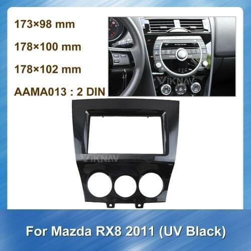 Car Radio Stereo Fitting installation Fascia for MAZDA RX8 2011 UV Black Stereo Frame Fascias Panel Facial DVD CD Dash Bezel