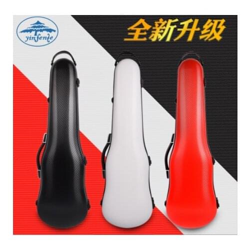 4/4 violin Case carbon Fiber Hard Case Back Strap Black Color 2 kg Yinfente