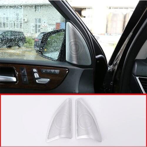 Aluminum Alloy Door Audio Tweeters Speaker Cover Decoration Trim Sticker For Mercedes Benz ML W164 GL Class Car Accessories