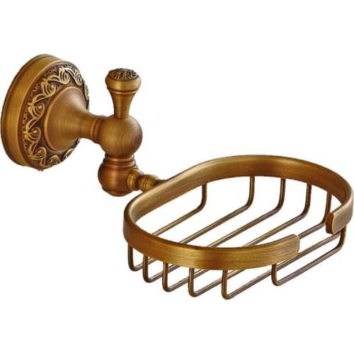 European retro soap net rack All copper soap rack Bathroom wall hanging soap dish