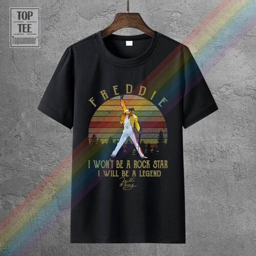 Freddie Mercury I Will Be A Legend T Shirt Black Size S 3Xl