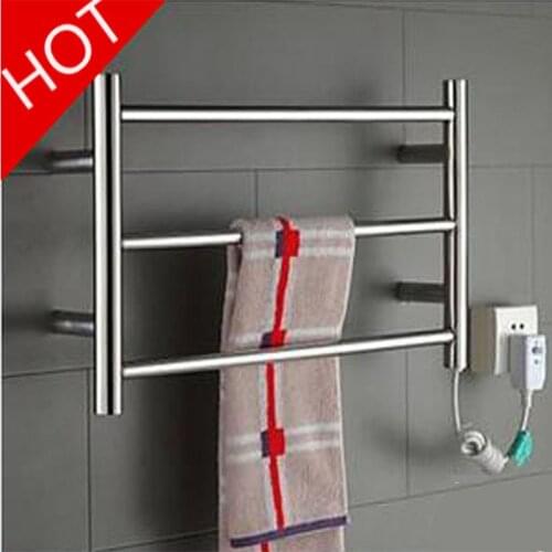Hot Sale Heated Towel Rail, Stainless Steel Electric Towel Racks Holder Bathroom Accessories Wall Mounted
