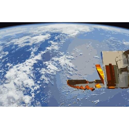 MaHuaf-i717 Earth from space Ⅰ DIY painting by Numbers animal Hand-painted canvas oil paintings for Children Room home Decor