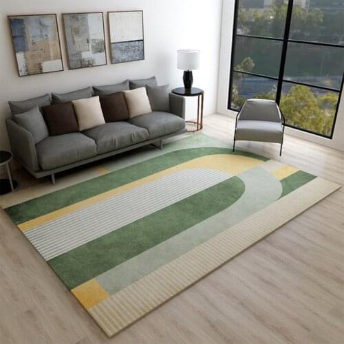 Boho Style Floor Child Kids Play Mat Crystal Velvet Modern Printing Geometric Style Non-slip Carpet Rugs for Living room/Bedroom