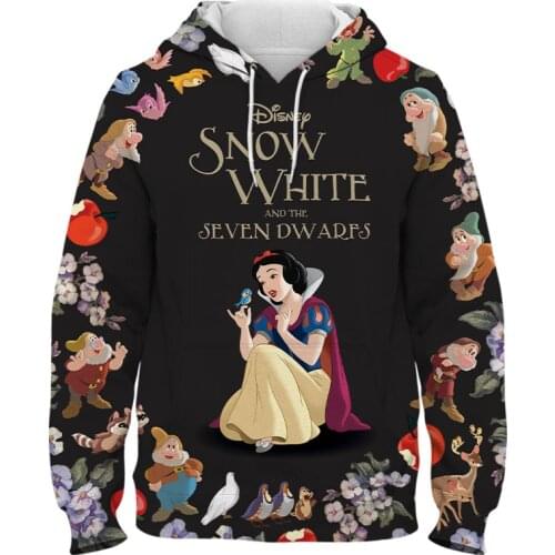 New Disney Anime Snow White and the Seven Dwarfs 3D Printed Cool Hoodies Men Women Children Fashion Sweatshirts Streetwear Tops