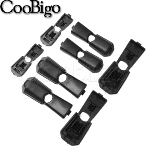 25pcs Plastic Cord Ends Zipper Pull Cord Lock Stopper Clip For Paracord Backpack Garment Rope Parts Accessories 4 Size For Pick