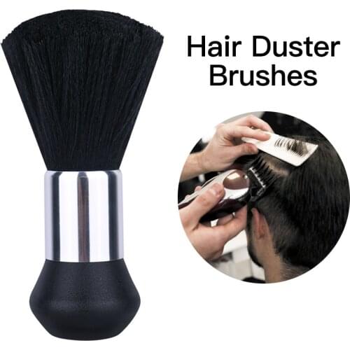 Professional Soft Black Neck Face Duster Brushes Fibres Bristle Stylist Barber Hairbrush Salon Hair Cut Styling Make Tools clean
