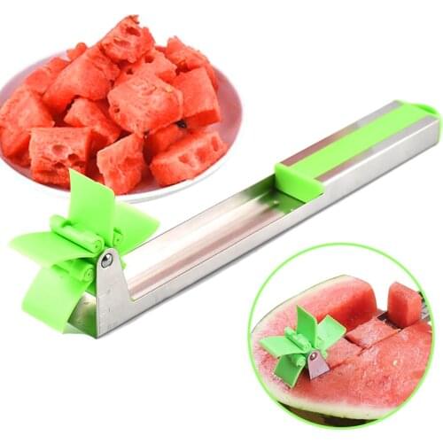 Watermelon Cutter Windmill Shape Slicer Cutter for Watermelon Stainless Steel Power Saver Fruit Cutters