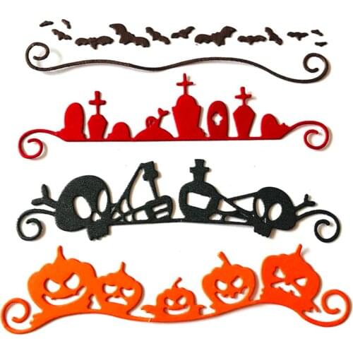 Happy Halloween pumpkin bat Metal Cutting Dies Stencils DIY Scrapbook Photo Album Paper Card Decorative Craft Embossing Die Cuts