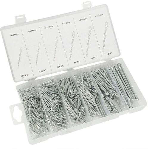 Free shipping 555PCS cotter U type axle bolt set elastic pin