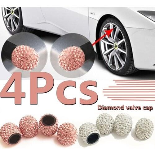 Rhinestone Car Wheel Tire Caps Tyre Rim Universal Durable Waterproof Sturdy Car Wheel Creative Rhinestones Fashion Accessories
