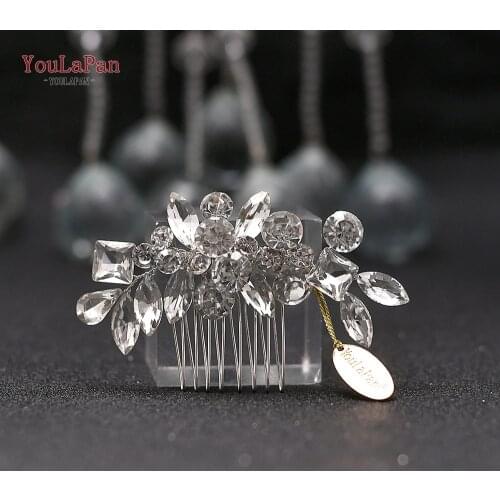 TOPQUEEN HP88 Bridal Combs Wedding Tiara Wedding Headwear Rhinestone Bridal Hair Pins Bridal Headdress Wedding Hair Clips