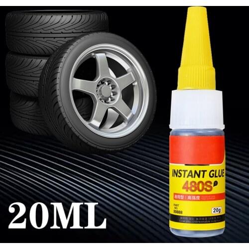 Universal 1pc 20g 480s Black Strong Adhesive Car Auto Rubber Repair Tire Glue Window Tire Repair Glue Tool Accessories