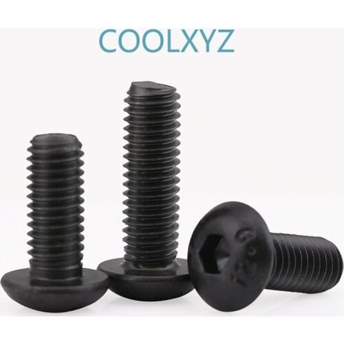 Class 12.9 hexagonal screw inner hexagonal screw disc head hexagonal screw cup screw M3M4M5M6M8 15PCS