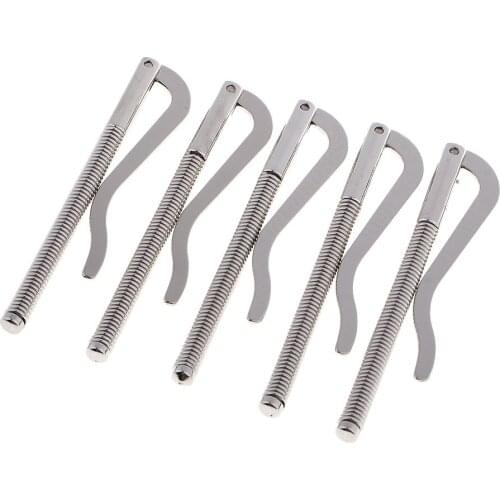 5Pcs Metal Bifold Money Clip Bar Wallet Replace Parts Spring Clamp Cash Holder 90mm Silver