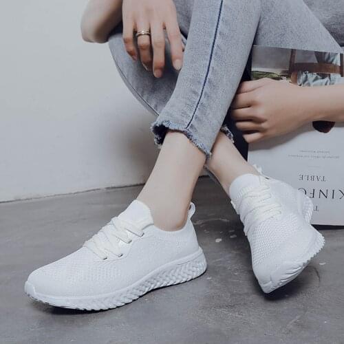 Women Trainers Athletic Running Sneakers Shoes Mesh Lace-up Breathable Sport Walking Sneaker Lightweight Tennis Zapatillas Mujer