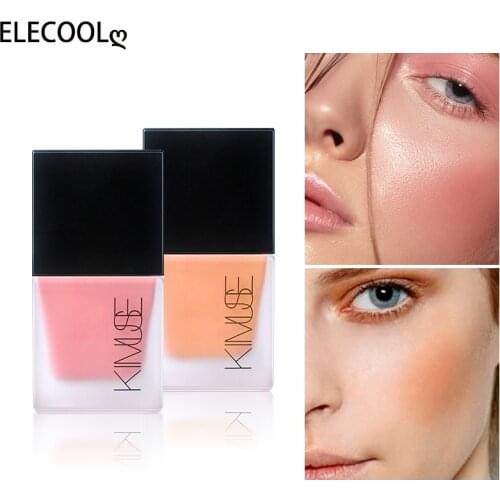 ELECOOL Liquid Blush Velvet Matte Blusher Facial Pigment Lasting Natural Cheek Blush Face Contour Brightens Makeup Cosmetics