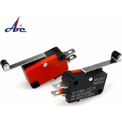 1PCS V-156-1C25 15A The micro switch, Push Button SPDT Momentary Snap Action Limit switch, travel switch