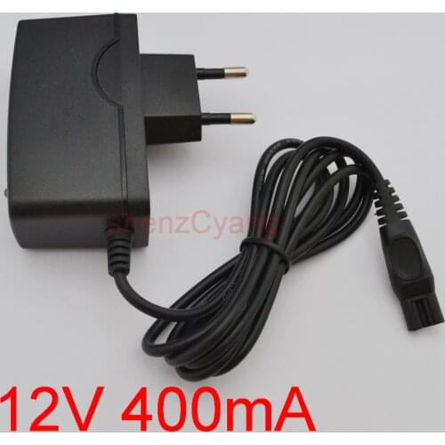 100pcs High quality, IC program 12V 400mA Replacement adapter Power supply EU Wall charger For braun Shaver