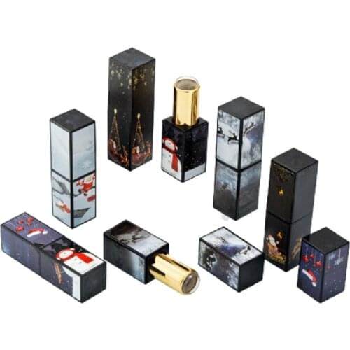 12.1mm DIY Lipstick Tube Plastic Square Lip Balm Container Refillable Bottle Empty Lip Stick Magnetic Cosmetic Containers 20pcs