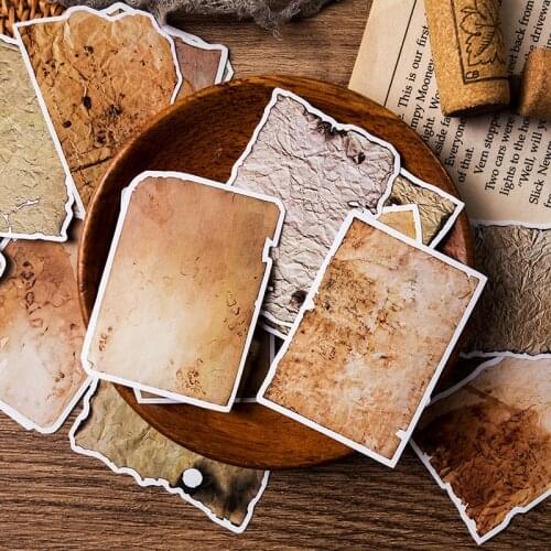 16Pcs Old Tag Note Stickers Junk Journal Planner Scrapbooking Material Decorative Label Stickers DIY Craft Photo Albums