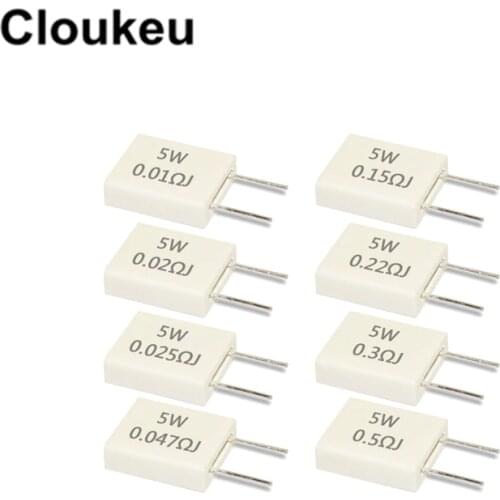 5W non-inductance Cement resistor switch 0.01R 0.015R 0.022R 0.025R 0.033R 0.047R 0.05R 0.1R 0.15R 0.22R 0.25R 0.33R 0.47R 0.5R