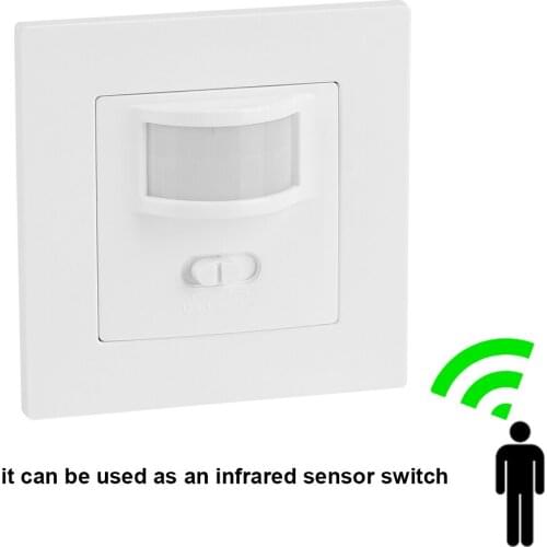AC 110V - 240V PIR Sensor IR Infrared Motion Sensor Light PIR Switch Recessed Wall Module With PIR ON OFF Body Move Induction
