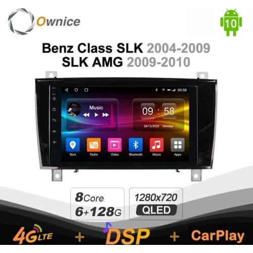 2din Ownice Car Radio Android 10.0 Carplay GPS MP5 8" Multimedia Car Video Player for Benz Class SLK 2004-2009/SLK AMG 2009-2010