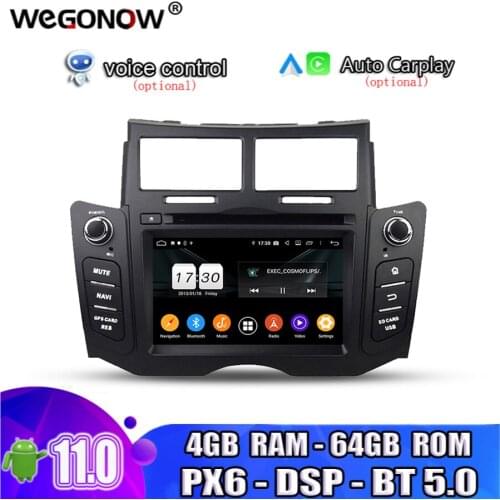 PX6 DSP 2din Android10 64GB ROM Octa core For Toyota YARIS 2005- 2010 2011 Car DVD Player Wifi Bluetooth 5.0 RDS RADIO GPS Map
