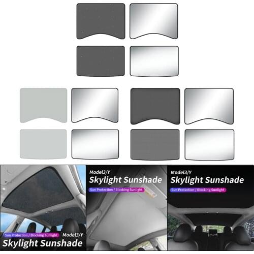 Car Sunroof Shades Windshield Sun Shades Roof Film for Tesla Model 3/Y Overhead Roof Sunshade Car Sun Shade Protector Cover