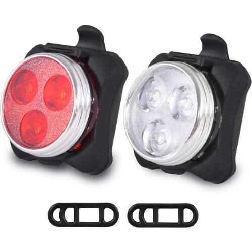 Free Ship LED USB Rechargeable Bicycle Light Set Waterproof Bike Front Light Bicycle Taillight Headlight Rear Lantern Flashlight