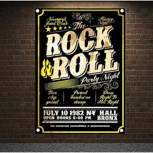 Large Size Rock Band Banners & Flags Tapestry Wall Art Metal Music Cloth Poster Bedroom Dormitory Decoration Hanging Painting U