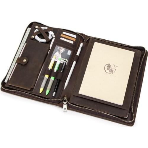 Real Leather Case for iPad Pro 10.5 Tablet Protect Cover Padfolio Pouch Multifunctional Business Purse Clutch Bag Travel Holder