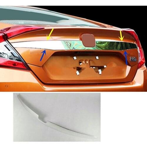For Honda civic 10th sedan 2016 2017 2018 2019 Car Styling Trunk Lid Cover Stainless steel Rear Door Tail Gate Trim Stick 1pcs