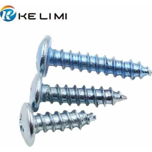 Kelimi 30 pieces Metric Thread cross screw Pan Head Cap self tapping Screw Bolts Retainer Rivet Metal Fastener