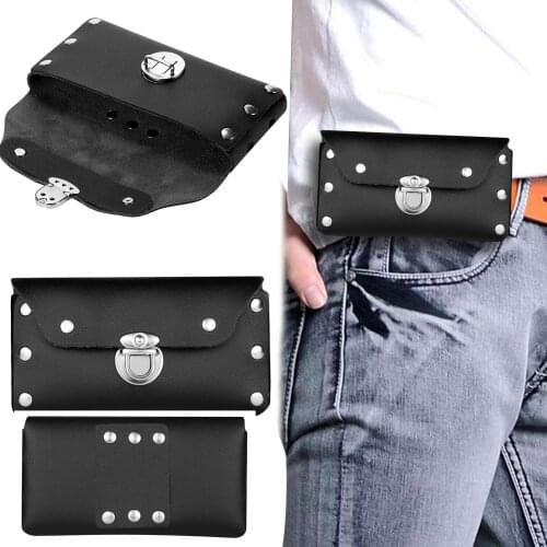 Leather Wallet Flip Phone Case Waist Bag For iPhone 11 Pro Max XR XS MAX 6 6S 7 8 For Samsung Huawei Xiaomi Pouch Belt Waist Bag