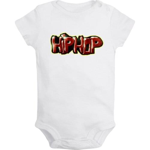 Cool Street Hip Hop Graffiti Printed Newborn Baby Girl Boys Clothes Short Sleeve Romper Outfits 100% Cotton