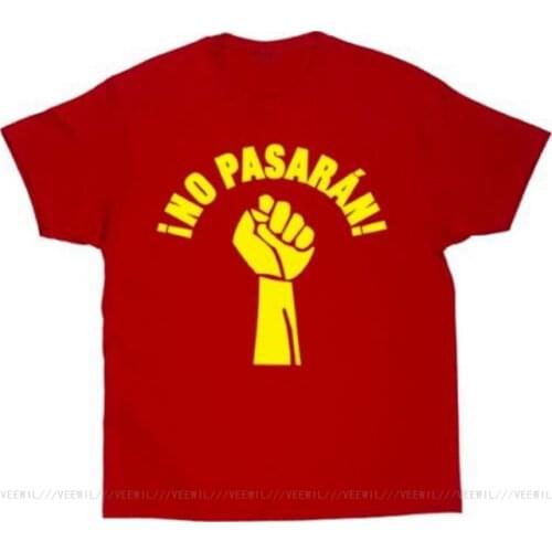 No Pasaran T Shirt Pussy Riot Spanish Revolution Non Shall Pass Cool Casual Pride Street T-Shirt Men Unisex New Fashion Tshirt