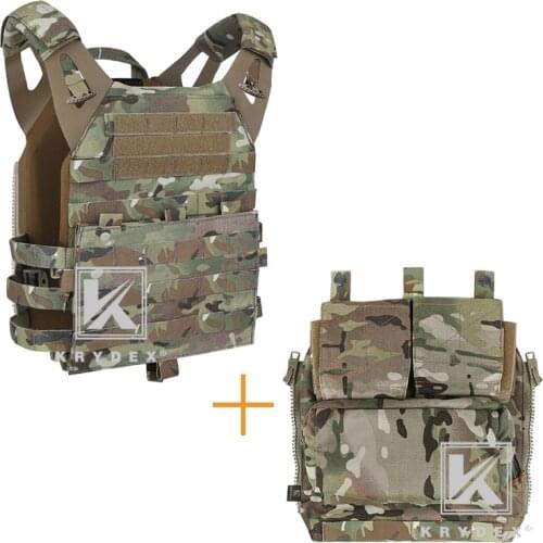 KRYDEX JPC2.0 Tactical Vest + Pack Zip-on Panel Backpack Set Tactical Airsoft Combat Lightweight Gear Body Armor Carrier Bag Kit
