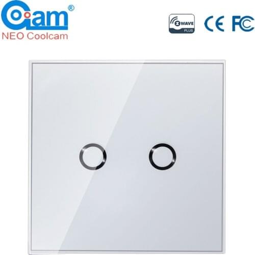 NEO COOLCAM Smart 2CH EU Wall Touch Sensitive Light Switch Home Automation Z Wave Wireless Smart Remote Control Light Switch