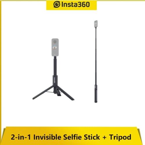 Insta360 2-in-1 Invisible Selfie Stick + Tripod Camera Accessory Extends to the Lengthy 109cm support GO 2/ONE X2/ONER/OEN X