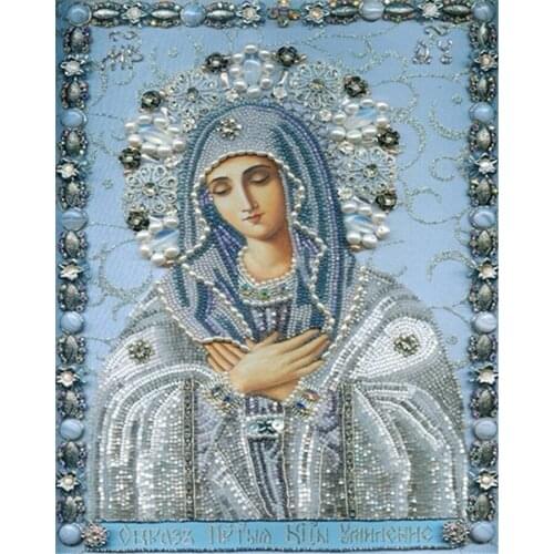 New year 3D DIY Diamond painting Diamond embroidery Cross stitch Blessed Virgin Mary Mosaic picture Home decoration painting