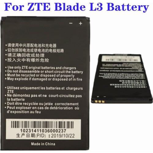 New Mobile Phone Battery For ZTE Blade L3 Li3820T43P3h785439 Battery 3.8V 2000mAh High Quality Batteries 2PCS/LOT