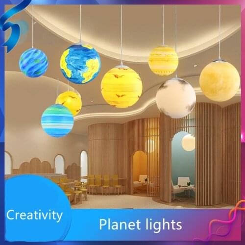 Original Planet Light Creative Restaurant Bar Chandelier Shopping Mall Childrens Room Amusement Park Universe Planet Chandelier