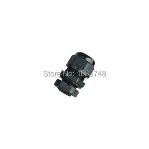 PG9 black M16 Nylon Plastic Waterproof Cable Glands IP68 CE Rohs Cable Joint 100PCS/Bag