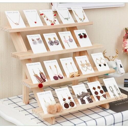 Display stands earrings large capacity earrings ring display Stand solid wood jewelry displays tray pendant MJ070202