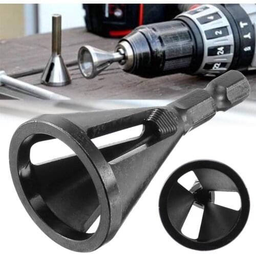 Hex Shank Deburring External Chamfer Tool Black Bit Deburring External Chamfer Steel Remove Cutting Burr Electric Drill Tools